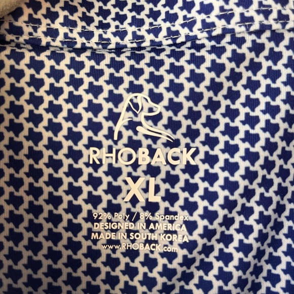 Rhoback performance polo style shirt. Size XL, with Texas print. - Picture 6 of 6